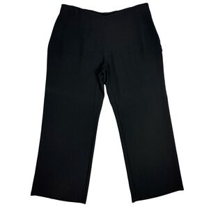 Eileen Fisher Wide Leg Pants Wool Crepe Size XL Made in Italy Minimalist Lagom
